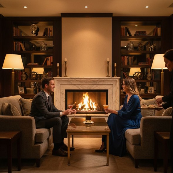 man tolk with girl in room