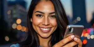 she girl with your cel phone look picture